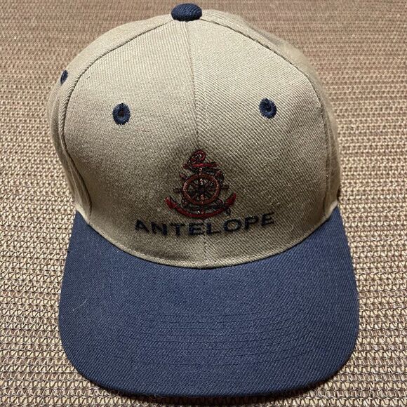 Vitange Antelope One Size Fits All Cap/ Hat Tan Navy Blue - Picture 1 of 4